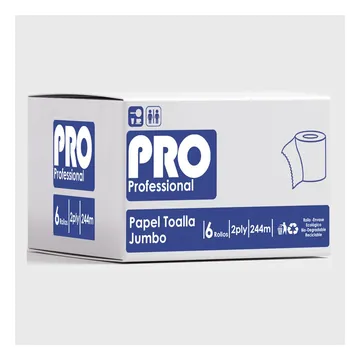 Papel toalla PRO 2PLY 6/244MTS