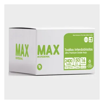 Papel toalla interdoblada MAX ultra premium 2PLY 24